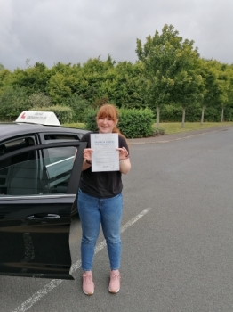 Rebecca Hackney from Kilwinning took a 34 hour Intensive Driving Course and passed FIRST TIME at Irvine Driving Test Centre with only TWO driving faults! Rebecca had to endure repeated delays due to Covid restrictions but coped amazingly well, spending time practising in her own car. Mission accomplished!
