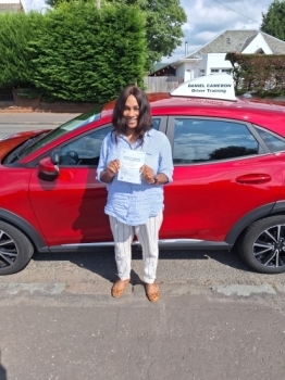 Cynthia Ramage from Kilmarnock passed her driving test at Cumnock Driving Test Centre with only THREE DRIVING FAULTS!<br />
A very well deserved pass for Cynthia who, despite a number of setbacks stayed positive and put in the effort and hours needed to be successful, only taking her test when she was fully ready to drive independently.